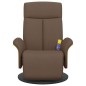 vidaXL Massagesessel mit Fußteil Braun Stoff vidaXL Massagesessel mit Fußteil Braun Stoff