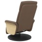 vidaXL Massagesessel mit Fußteil Braun Stoff vidaXL Massagesessel mit Fußteil Braun Stoff