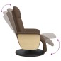 vidaXL Massagesessel mit Fußteil Braun Stoff vidaXL Massagesessel mit Fußteil Braun Stoff