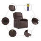 vidaXL Massagesessel Braun Kunstleder vidaXL Massagesessel Braun Kunstleder