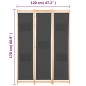 vidaXL 3-teiliger Raumteiler Grau 120 x 170 x 4 cm Stoff vidaXL 3-teiliger Raumteiler Grau 120 x 170 x 4 cm Stoff