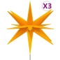 vidaXL LED-Weihnachtssterne 3 Stk. mit Erdspießen Faltbar Gelb 57 cm vidaXL LED-Weihnachtssterne 3 Stk. mit Erdspießen Faltbar Gelb 57 cm
