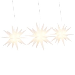 vidaXL LED-Weihnachtssterne 3 Stk. Faltbar Weiß