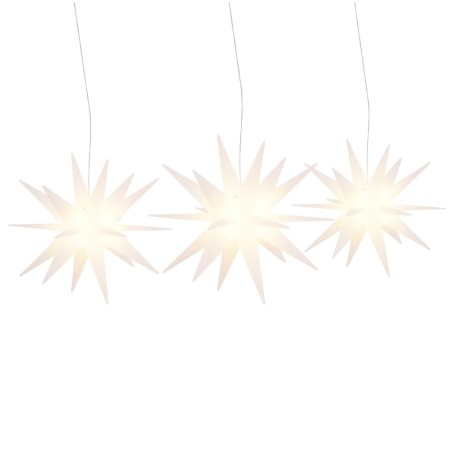 vidaXL LED-Weihnachtssterne 3 Stk. Faltbar Weiß