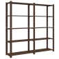 vidaXL Lagerregal mit 5 Böden Braun 170x38x170 cm Massivholz Kiefer vidaXL Lagerregal mit 5 Böden Braun 170x38x170 cm Massivholz Kiefer