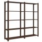 vidaXL Lagerregal mit 5 Böden Braun 170x38x170 cm Massivholz Kiefer vidaXL Lagerregal mit 5 Böden Braun 170x38x170 cm Massivholz Kiefer