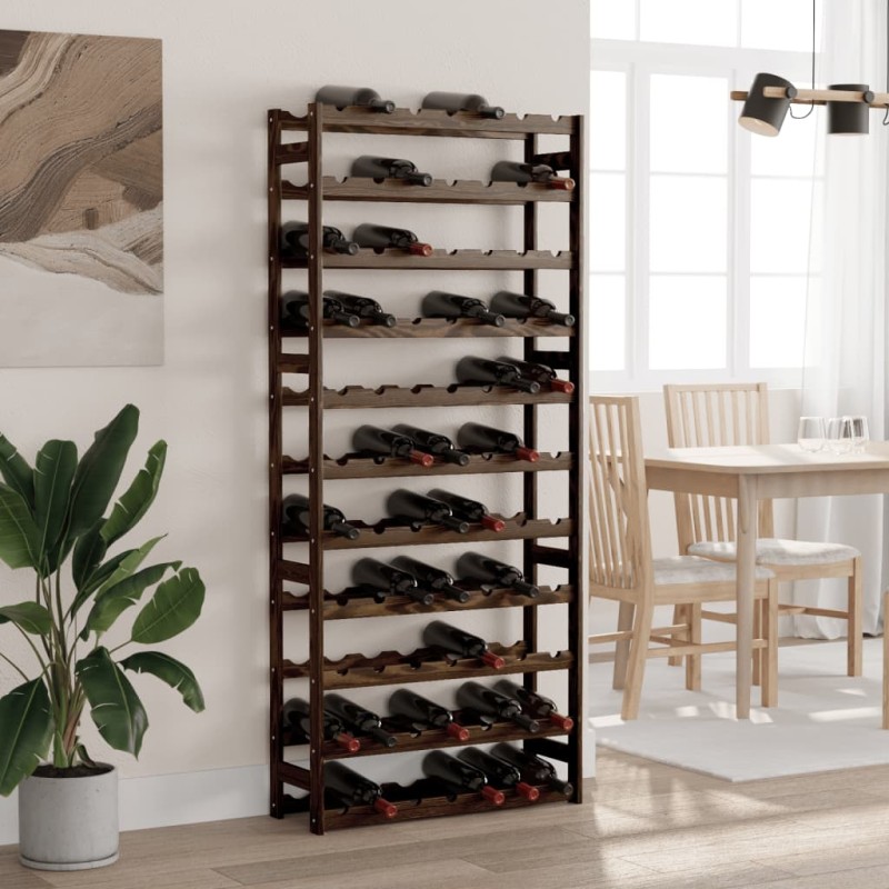 vidaXL Weinregal für 77 Flaschen Schwarz Massivholz Kiefer vidaXL Weinregal für 77 Flaschen Schwarz Massivholz Kiefer