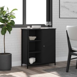 vidaXL Sideboard Schwarz 70x30x80 cm Holzwerkstoff