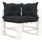 5-tlg. Garten-Lounge-Set Paletten mit Kissen in Anthrazit Holz 5-tlg. Garten-Lounge-Set Paletten mit Kissen in Anthrazit Holz