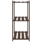 vidaXL Lagerregal mit 3 Böden Braun 80x38x90 cm Massivholz Kiefer vidaXL Lagerregal mit 3 Böden Braun 80x38x90 cm Massivholz Kiefer