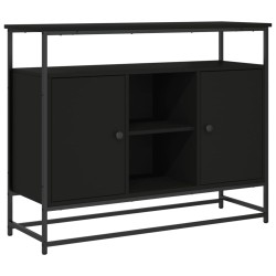 vidaXL Sideboard Schwarz 100x35x80 cm Holzwerkstoff