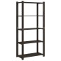 vidaXL Lagerregal mit 5 Böden Schwarz 80x38x170 cm Massivholz Kiefer vidaXL Lagerregal mit 5 Böden Schwarz 80x38x170 cm Massivholz Kiefer