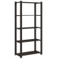 vidaXL Lagerregal mit 5 Böden Schwarz 80x38x170 cm Massivholz Kiefer vidaXL Lagerregal mit 5 Böden Schwarz 80x38x170 cm Massivholz Kiefer