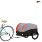 vidaXL Lastenanhänger für Fahrrad Schwarz und Orange 45 kg Eisen vidaXL Lastenanhänger für Fahrrad Schwarz und Orange 45 kg Eisen