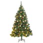 vidaXL Künstlicher Weihnachtsbaum Klappbar 300 LEDs & Kugeln 210 cm vidaXL Künstlicher Weihnachtsbaum Klappbar 300 LEDs & Kugeln 210 cm