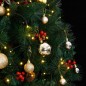 vidaXL Künstlicher Weihnachtsbaum Klappbar 300 LEDs & Kugeln 210 cm vidaXL Künstlicher Weihnachtsbaum Klappbar 300 LEDs & Kugeln 210 cm