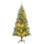 vidaXL Künstlicher Weihnachtsbaum 300 LEDs & Kugeln Beschneit 210 cm vidaXL Künstlicher Weihnachtsbaum 300 LEDs & Kugeln Beschneit 210 cm
