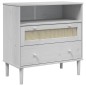 vidaXL Sideboard SENJA Rattan-Optik Weiß 80x40x80 cm Kiefernholz vidaXL Sideboard SENJA Rattan-Optik Weiß 80x40x80 cm Kiefernholz