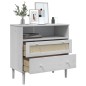 vidaXL Sideboard SENJA Rattan-Optik Weiß 80x40x80 cm Kiefernholz vidaXL Sideboard SENJA Rattan-Optik Weiß 80x40x80 cm Kiefernholz