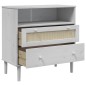 vidaXL Sideboard SENJA Rattan-Optik Weiß 80x40x80 cm Kiefernholz vidaXL Sideboard SENJA Rattan-Optik Weiß 80x40x80 cm Kiefernholz