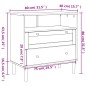 vidaXL Sideboard SENJA Rattan-Optik Weiß 80x40x80 cm Kiefernholz vidaXL Sideboard SENJA Rattan-Optik Weiß 80x40x80 cm Kiefernholz