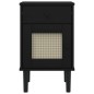 vidaXL Nachttisch SENJA Rattan-Look Schwarz 40x35x65 Massivholz Kiefer vidaXL Nachttisch SENJA Rattan-Look Schwarz 40x35x65 Massivholz Kiefer