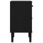 vidaXL Nachttisch SENJA Rattan-Look Schwarz 40x35x65 Massivholz Kiefer vidaXL Nachttisch SENJA Rattan-Look Schwarz 40x35x65 Massivholz Kiefer