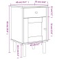 vidaXL Nachttisch SENJA Rattan-Look Schwarz 40x35x65 Massivholz Kiefer vidaXL Nachttisch SENJA Rattan-Look Schwarz 40x35x65 Massivholz Kiefer