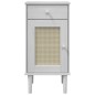 vidaXL Nachttisch SENJA Rattan-Look Weiß 40x35x80 cm Massivholz Kiefer vidaXL Nachttisch SENJA Rattan-Look Weiß 40x35x80 cm Massivholz Kiefer
