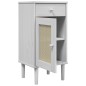 vidaXL Nachttisch SENJA Rattan-Look Weiß 40x35x80 cm Massivholz Kiefer vidaXL Nachttisch SENJA Rattan-Look Weiß 40x35x80 cm Massivholz Kiefer