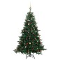 vidaXL Künstlicher Weihnachtsbaum Klappbar 300 LEDs & Kugeln 210 cm vidaXL Künstlicher Weihnachtsbaum Klappbar 300 LEDs & Kugeln 210 cm