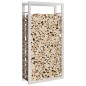 vidaXL Brennholzregal 80x28x154 cm Edelstahl vidaXL Brennholzregal 80x28x154 cm Edelstahl
