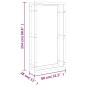 vidaXL Brennholzregal 80x28x154 cm Edelstahl vidaXL Brennholzregal 80x28x154 cm Edelstahl