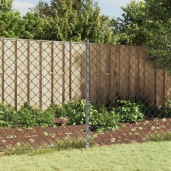  vidaXL Zaunpfosten 15 Stk. Silbern 120 cm Verzinkter Stahl