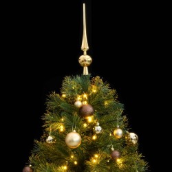 vidaXL Künstlicher Weihnachtsbaum Klappbar 150 LEDs & Kugeln 150 cm