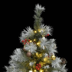 vidaXL Künstlicher Weihnachtsbaum Klappbar 150 LEDs & Kugeln 150 cm