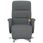 vidaXL Massagesessel mit Fußteil Dunkelgrau Stoff vidaXL Massagesessel mit Fußteil Dunkelgrau Stoff