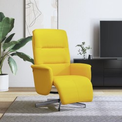 vidaXL Relaxsessel mit Fußteil Hellgelb Stoff