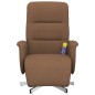 vidaXL Massagesessel mit Fußteil Braun Stoff vidaXL Massagesessel mit Fußteil Braun Stoff