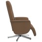 vidaXL Massagesessel mit Fußteil Braun Stoff vidaXL Massagesessel mit Fußteil Braun Stoff