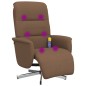 vidaXL Massagesessel mit Fußteil Braun Stoff vidaXL Massagesessel mit Fußteil Braun Stoff