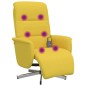 vidaXL Massagesessel mit Fußteil Hellgelb Stoff vidaXL Massagesessel mit Fußteil Hellgelb Stoff