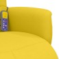 vidaXL Massagesessel mit Fußteil Hellgelb Stoff vidaXL Massagesessel mit Fußteil Hellgelb Stoff