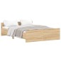 vidaXL Bettgestell mit Kopf- und Fußteil Sonoma-Eiche 140x190 cm vidaXL Bettgestell mit Kopf- und Fußteil Sonoma-Eiche 140x190 cm