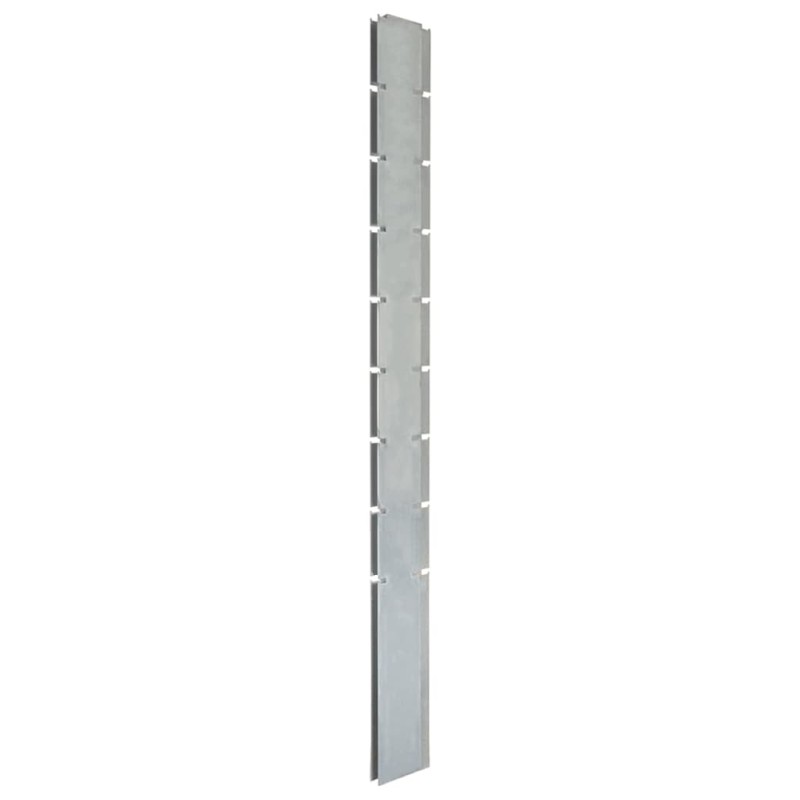 vidaXL Pfosten für Gabionenzaun Silbern 220 cm Verzinkter Stahl vidaXL Pfosten für Gabionenzaun Silbern 220 cm Verzinkter Stahl