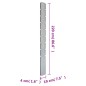 vidaXL Pfosten für Gabionenzaun Silbern 220 cm Verzinkter Stahl vidaXL Pfosten für Gabionenzaun Silbern 220 cm Verzinkter Stahl
