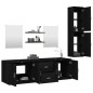 vidaXL 7-tlg. Badmöbel-Set Schwarz Holzwerkstoff vidaXL 7-tlg. Badmöbel-Set Schwarz Holzwerkstoff