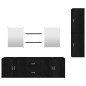 vidaXL 7-tlg. Badmöbel-Set Schwarz Holzwerkstoff vidaXL 7-tlg. Badmöbel-Set Schwarz Holzwerkstoff