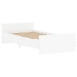 vidaXL Bettgestell Weiß 100x200 cm Holzwerkstoff vidaXL Bettgestell Weiß 100x200 cm Holzwerkstoff