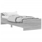 vidaXL Bettgestell Grau Sonoma 75x190 cm Holzwerkstoff vidaXL Bettgestell Grau Sonoma 75x190 cm Holzwerkstoff